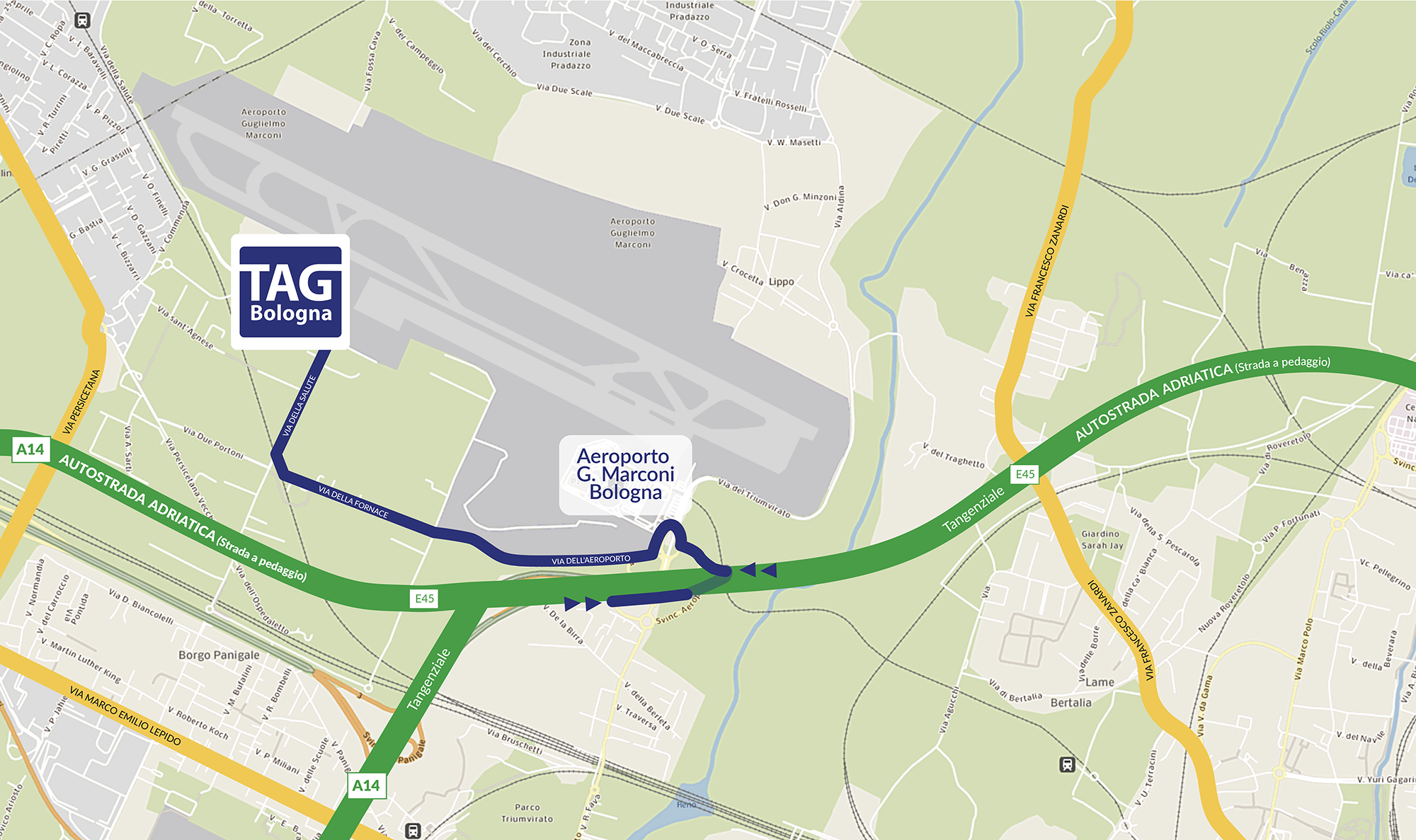 Map of Bologna Train Station